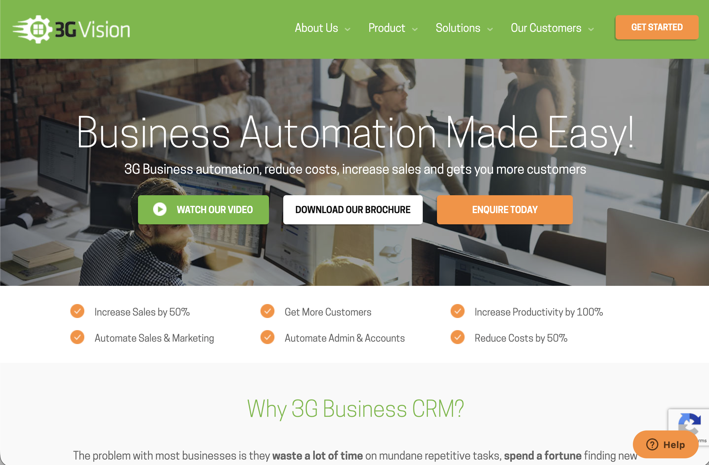 3Gvision Business Automation Website
